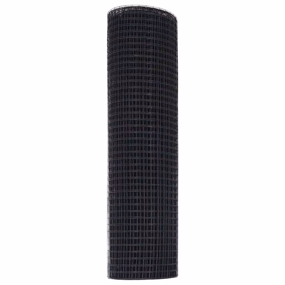 Berkfield Home Modern Welded Wire Fence, Grey PVC Coated Steel, H: 0.8 m x W: 10 m – 5