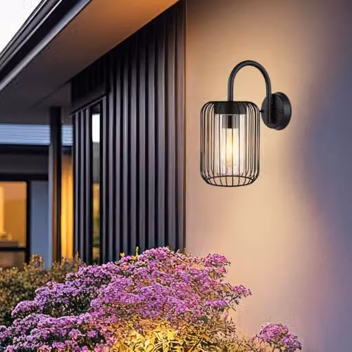 Netlighting by Globo Lighting Black Outdoor Wall Lantern IP44 W/H: 16 x 32.5 cm – 3