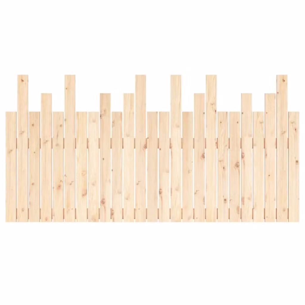 Berkfield Home Rustic Solid Wood Pine Wall Headboard, Brown, W: 159.5 cm, D: 3 cm, H: 80 cm – 2
