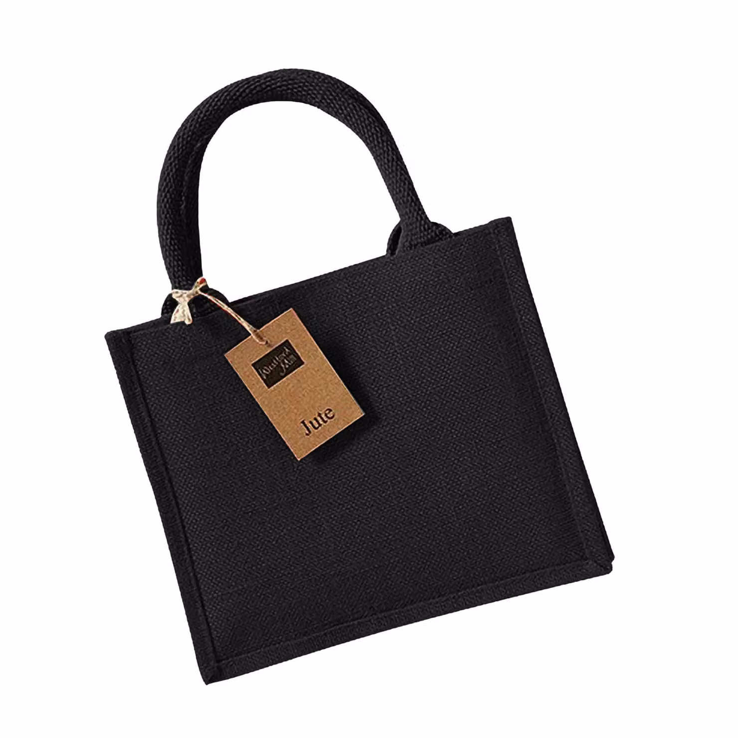 Westford Mill Black Jute Mini Gift Bag with Handles (6 Litres) – 2