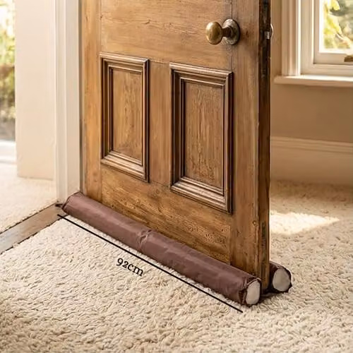 Orsina Twin Draught Guard with Foam Rollers in Brown – 2