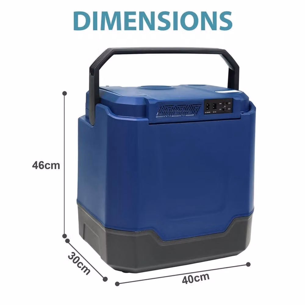 Nordara Blue 33L Dual Use Hot and Cold Portable Cool Box with AC/DC Power Supply – 2