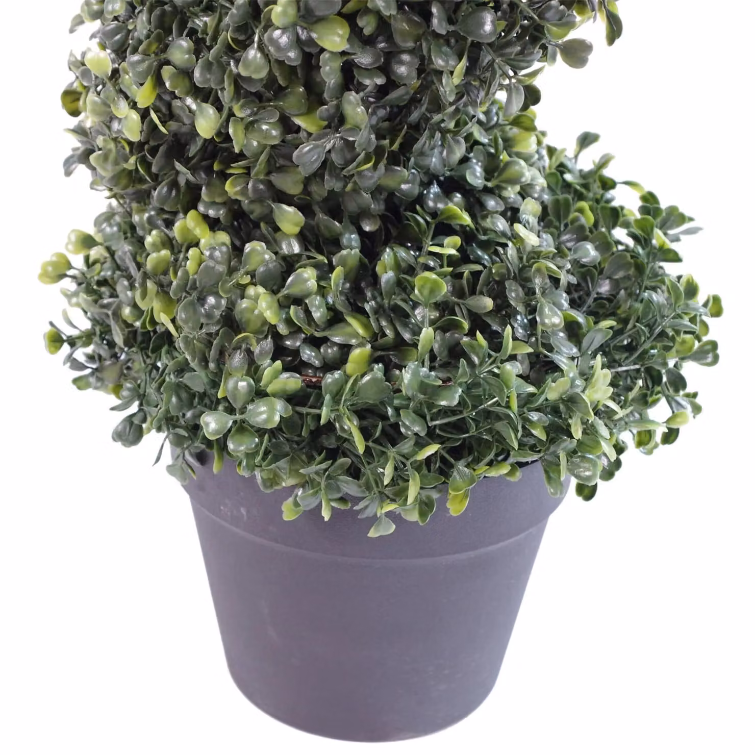 Botanik Pair of Green Artificial Boxwood Spiral Topiary Tower Trees, Height: 90 cm – 4