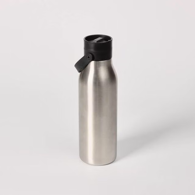 Circular & Co Recycled Stainless Steel Leakproof and BPA-Free Water Bottle, 500ml, Silver or Black – 1