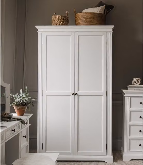 Gainsborough Double Wardrobe in White