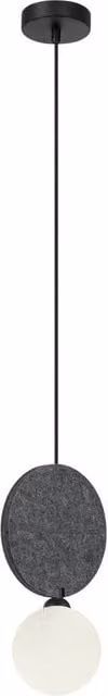 Netlighting Andrea Slim Suspended Pendant Ceiling Light in Black and Dark Grey