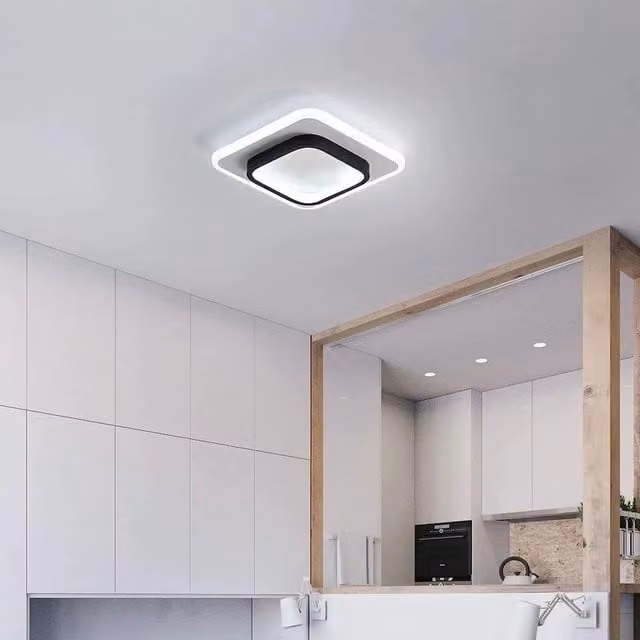 FLAVORA Modern Square LED Ceiling Light in White