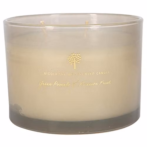 Nicola Spring Pomelo & Passion Fruit Scented Soy Wax Table Candle, 350g, Grey – 1
