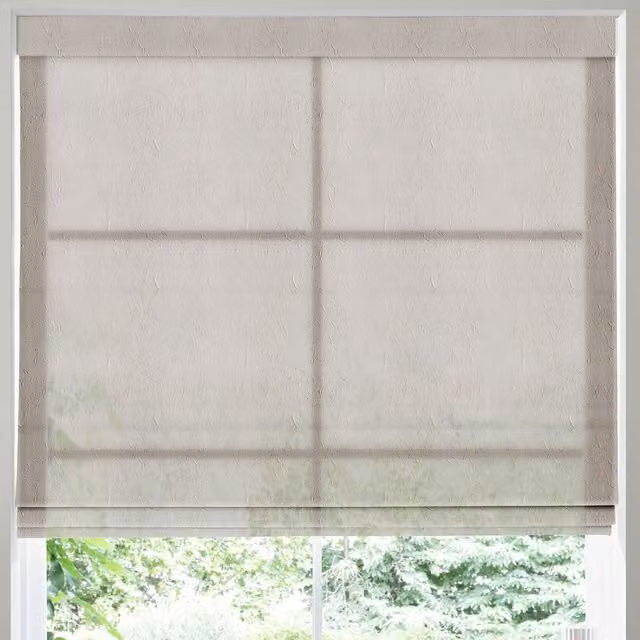 Terrys Eloise Sheer Voile Made to Measure Roman Blind in Beige Polyester