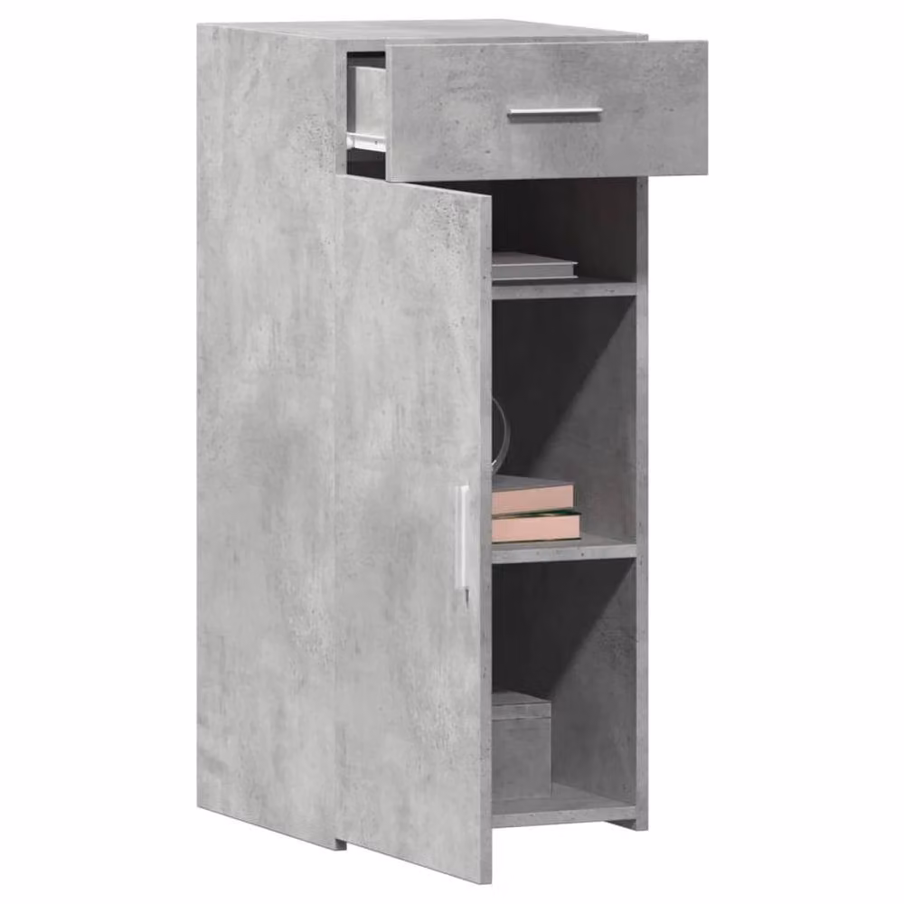 Berkfield Home Sideboard in Concrete Grey, MDF, W/D/H: 40 x 42.5 x 93 cm – 2