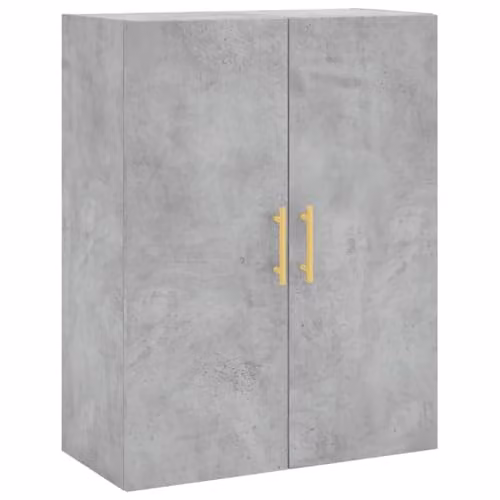 vidaXL Modern Wall Mounted Cabinet in Matt Grey with Hinged Doors, W/D/H: 69.5 x 34 x 90 cm