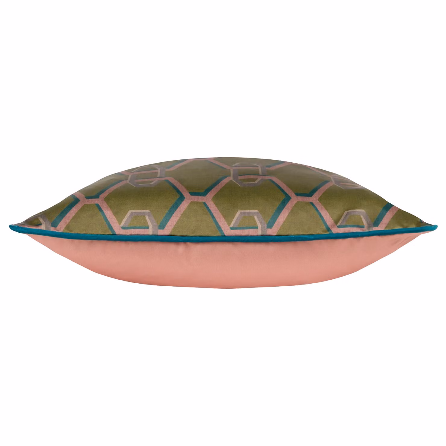 Paoletti Carnaby Chain Graphic Geometric Satin Square Cushion in Green, W/D/H: 45 x 45 x 45 cm – 3