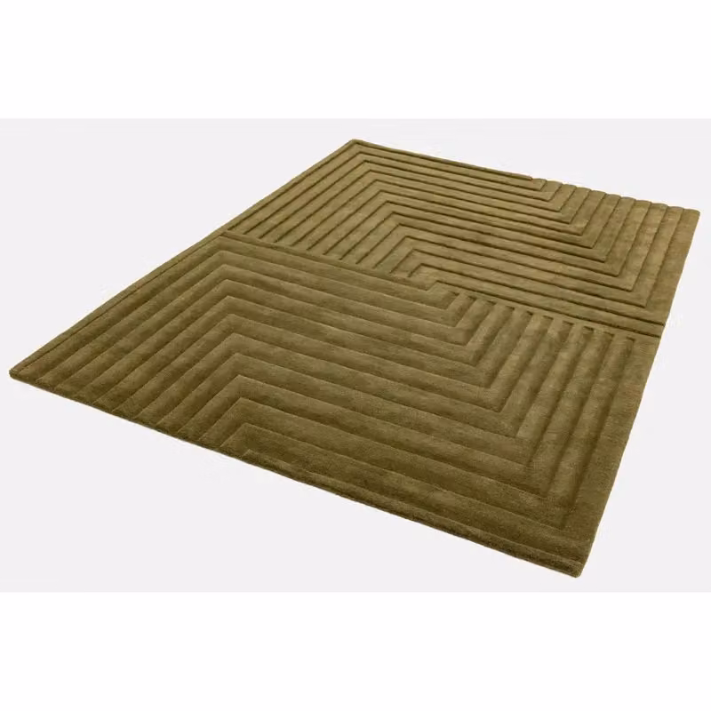 The Rug Shop UK Green Handmade Abstract Wool Area Rug, W: 120 cm, L: 170 cm – 5