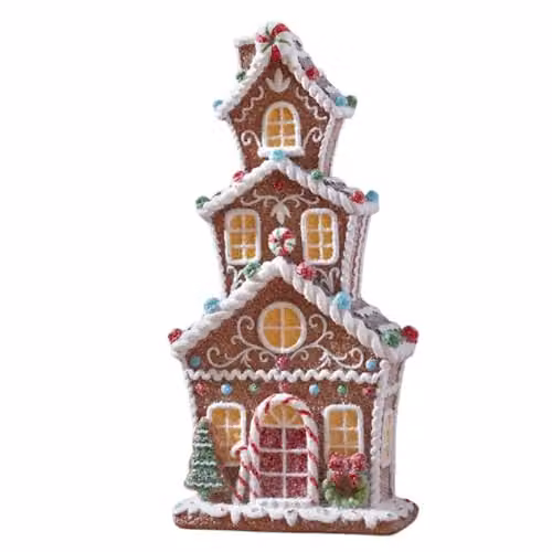 Samuel Alexander Brown Candy Townhouse Christmas Decoration, Height: 30 cm – 2