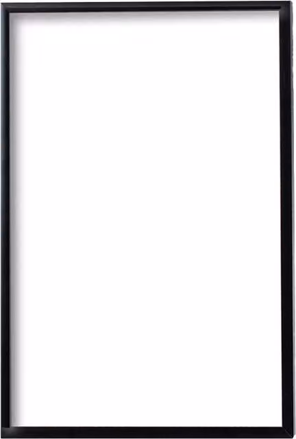 Deflecto Black Rectangular Wall Mounted Single Picture Frame A3