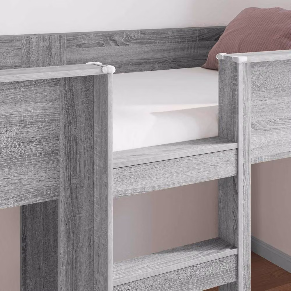 Berkfield Home Modern Two-Level Bunk Bed for Children in Grey Sonoma, Engineered Wood, W: 75 cm x L: 190 cm – 3