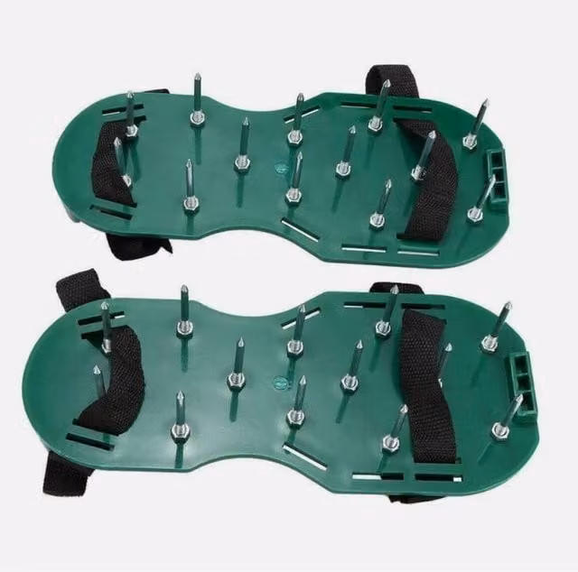 NESTLUNE Non Slip Lawn Spikes Shoes for Garden Grass Work in Green