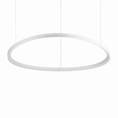 Ideal Lux Gemini LED Integrated Ring Pendant Ceiling Light, White, 105 cm, 2700K Warm White – 1