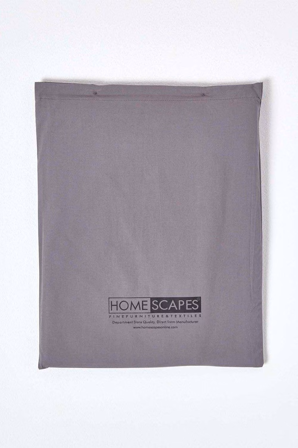 Homescapes Continental Egyptian Cotton Percale Duvet Cover Set in Grey, W/D/H: 180 x 200 cm – 2