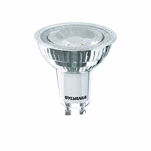 Sylvania LED GU10 4.5W Cool White Dimmable Reflector Bulb in Silver and White