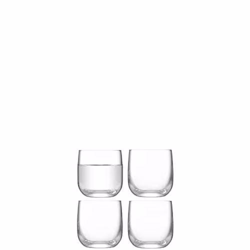 LSA International Borough Shot Glass Set of 4, Transparent, 75ml