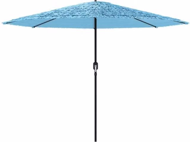 Berkfield Home Durable Garden Parasol with Steel Pole in Aqua Blue, W/D/H: 324 x 324 x 247 cm