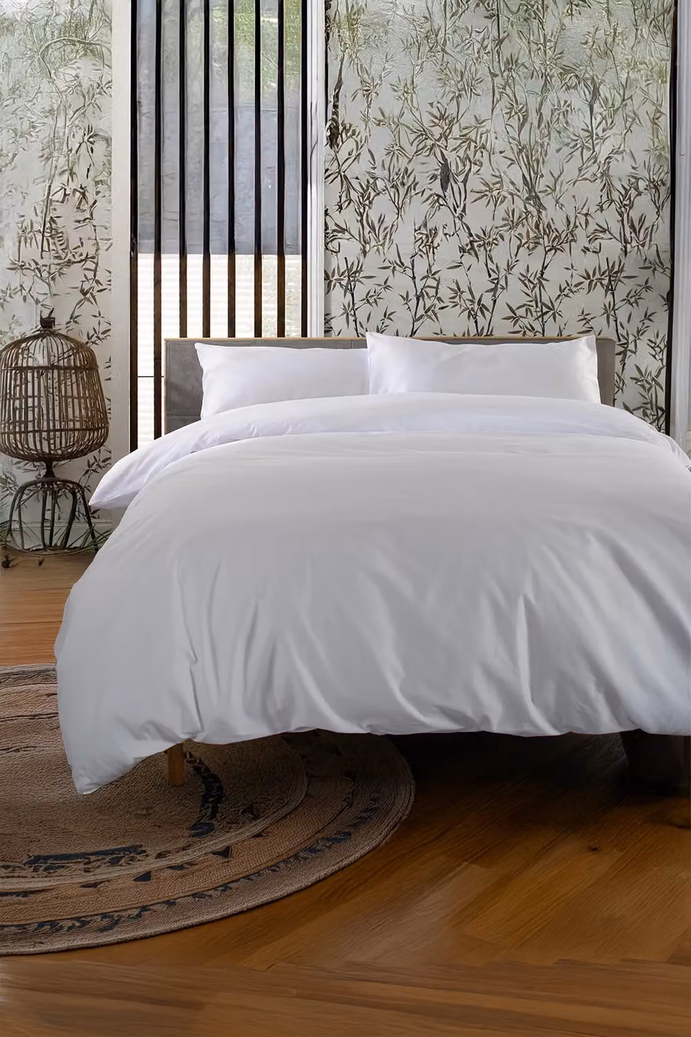 The Lyndon Company 200 Thread Count 100% Cotton Duvet Cover in White, 90 x 200 cm – 2