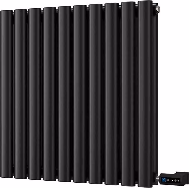 Omeara Black Double Panel Electric Radiator with WiFi and App Control, W: 58 cm