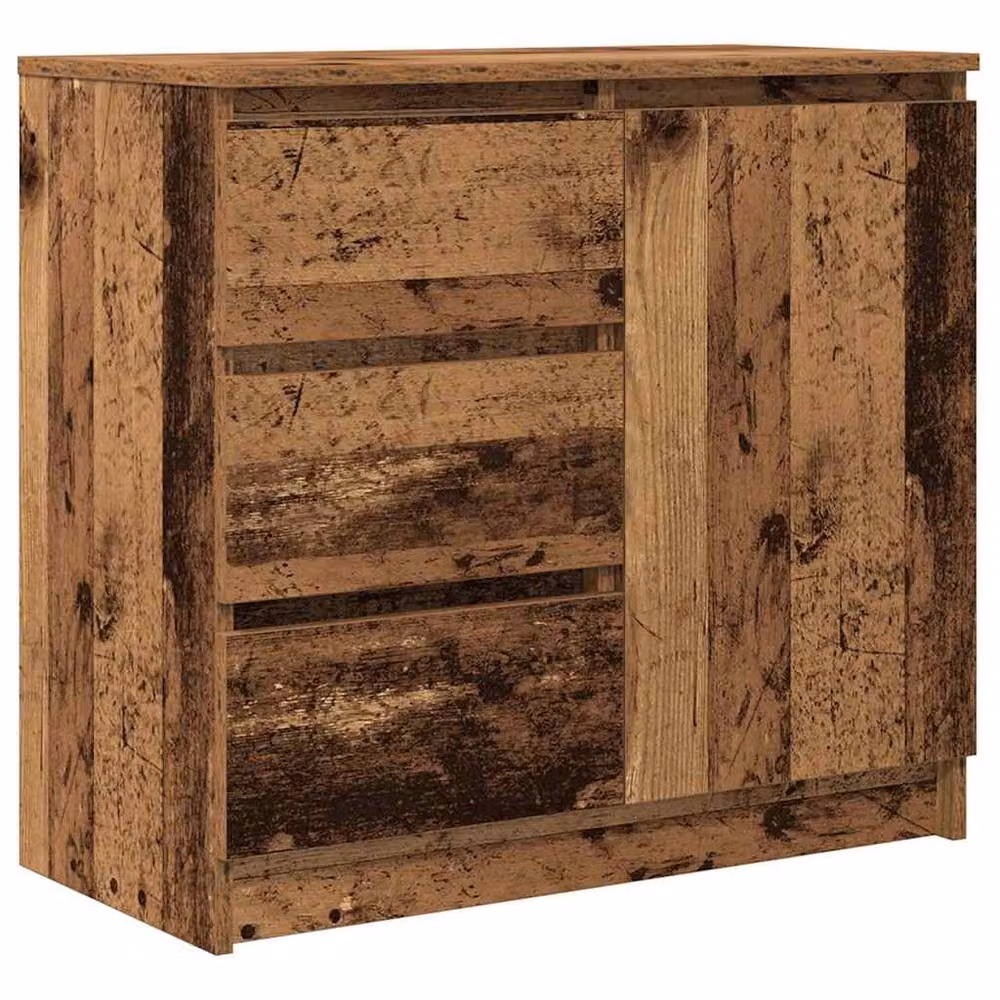Berkfield Home Rustic Sideboard with Drawer in Brown, W/D/H: 71 x 35 x 65 cm – 2