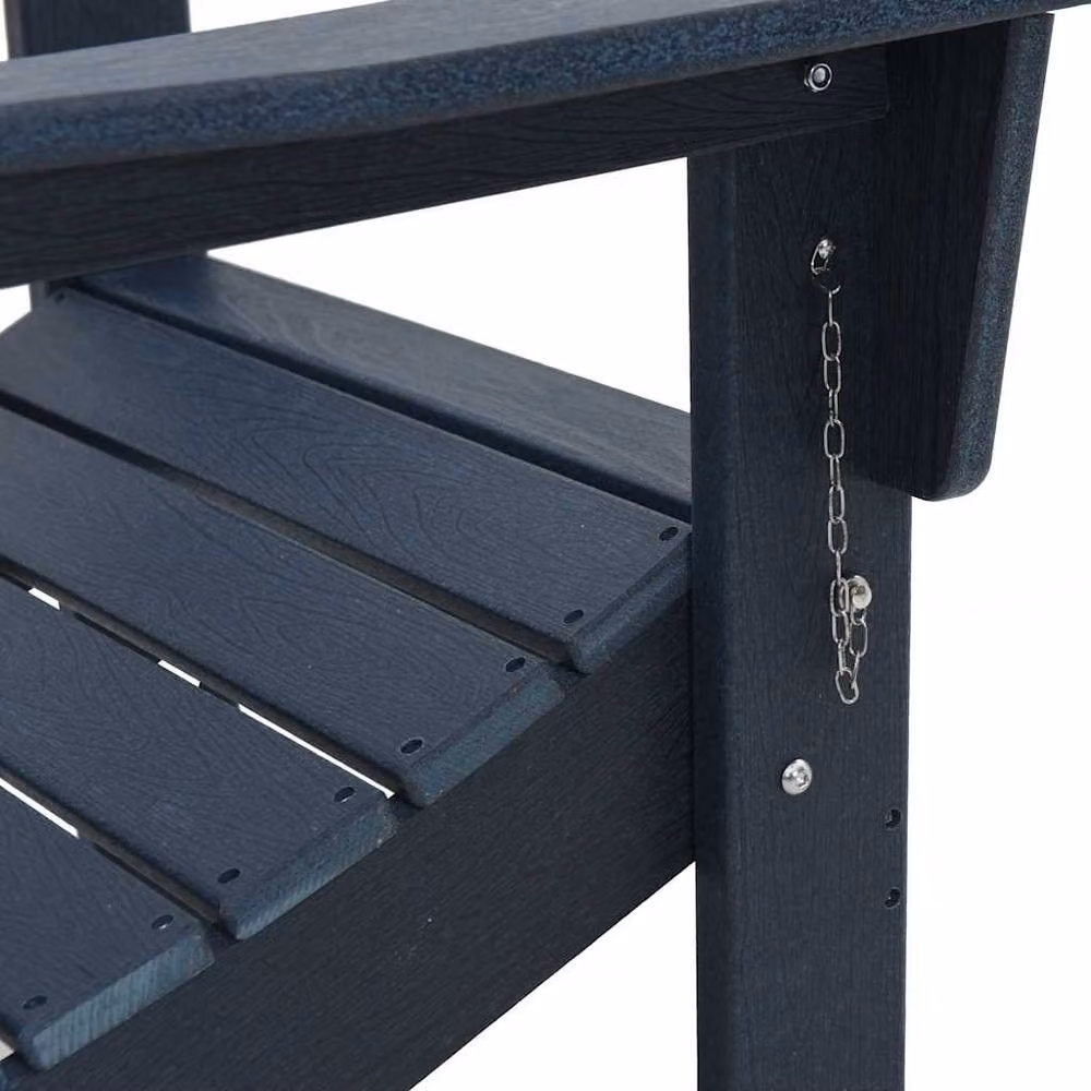 Berkfield Home Folding Adirondack Chair in Navy Blue, W/D/H: 74.5 x 80.5 x 90 cm – 8