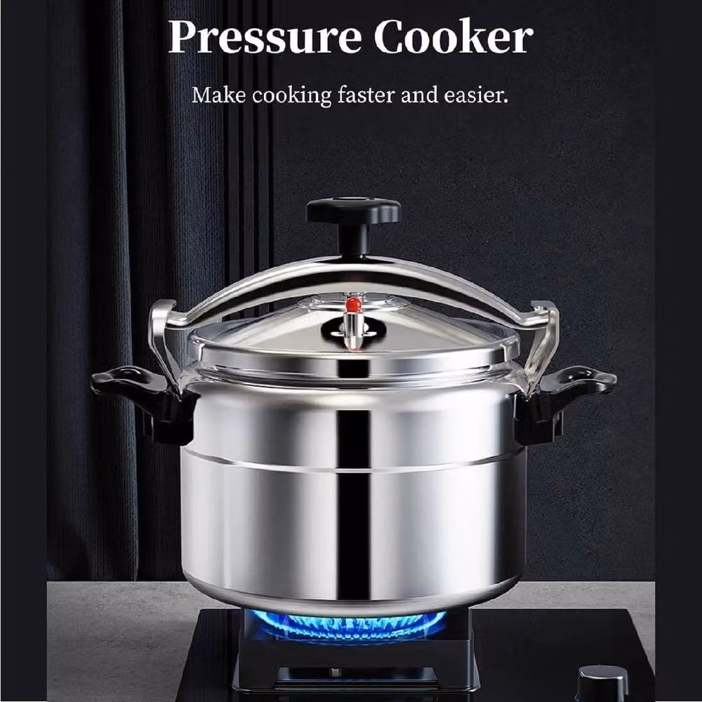 VOGREX 11L Aluminium Explosion-Proof Pressure Cooker Lid Latch Indicator in Silver – 2