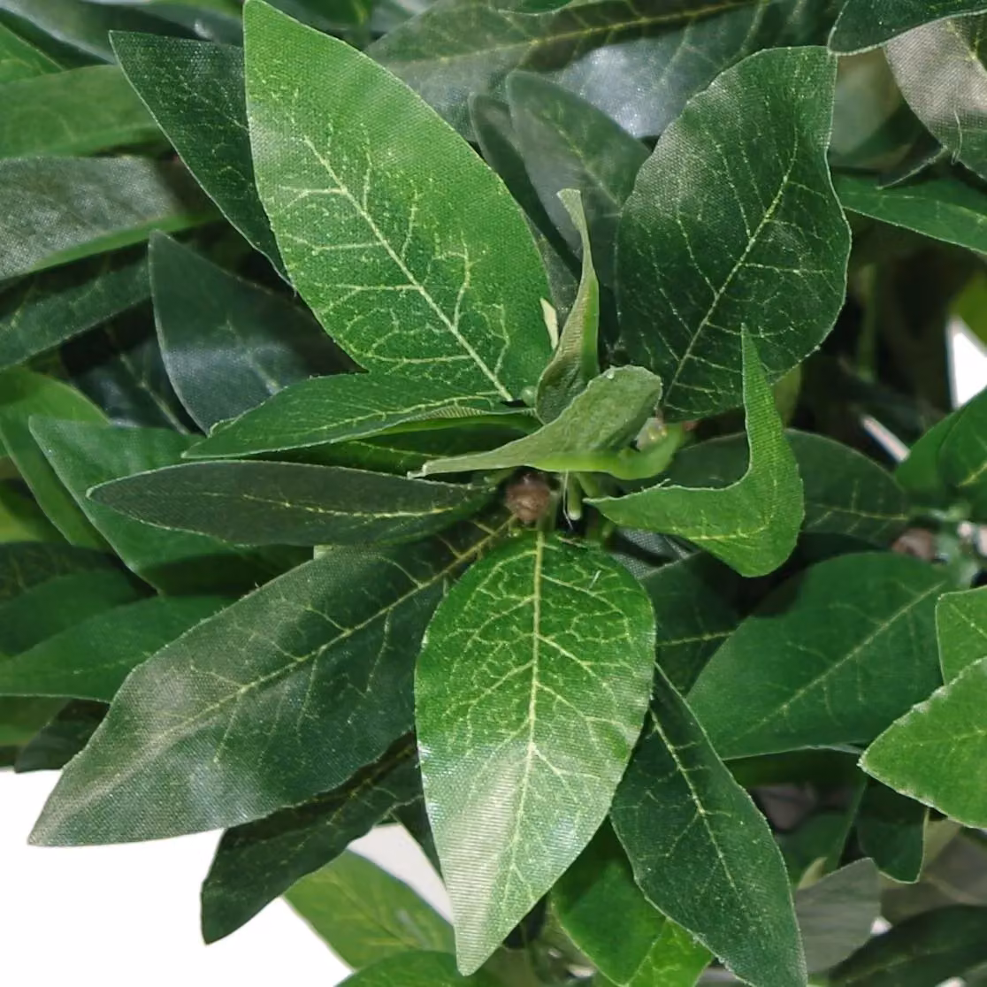 Leaf Pair of Green Twisted Stem Artificial Topiary Bay Laurel Ball Trees, Height: 90 cm – 3
