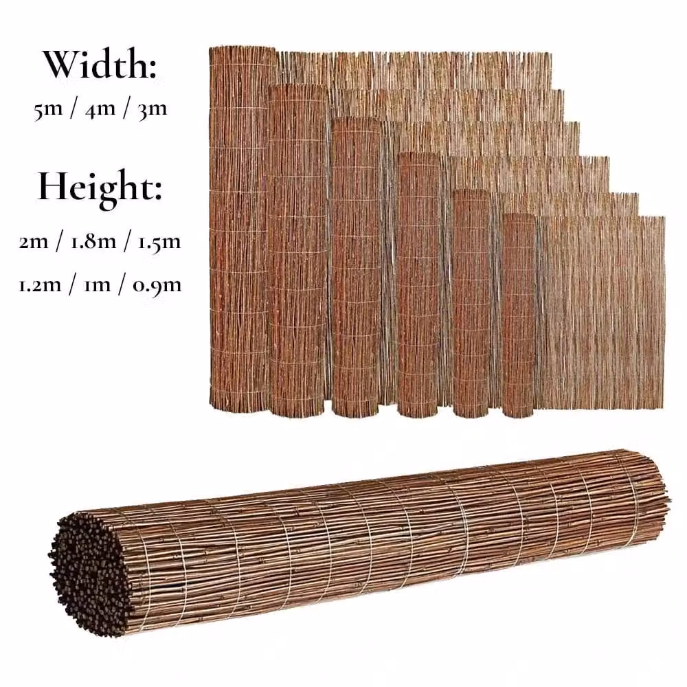 Access Garden Products Woven Willow Screening Roll, Brown, W: 400 cm, H: 150 cm – 2