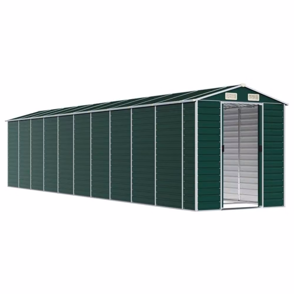 Berkfield Home Green Galvanised Steel Garden Shed W/D/H: 191 x 895 x 198 cm – 2