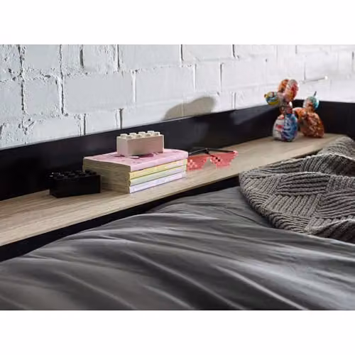Julian Bowen Blaze Single Gaming Highsleeper Bed in Black and Oak with Stairs and Drawers – 6