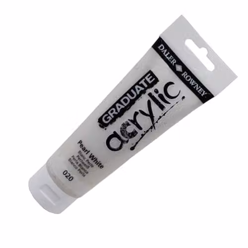 Daler-Rowney Graduate Acrylic Paint, White, 120 ml