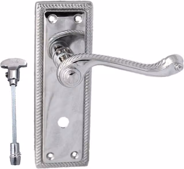 Betley Butterfly Door Handles in Chrome and Silver