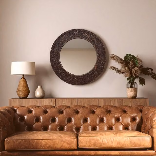 Fifty Five South Round Gold Wall Mirror – 1