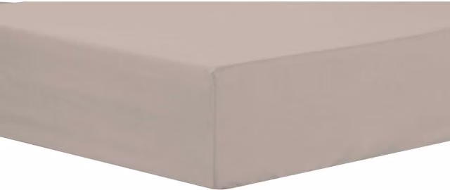 NewEdgeBlinds Basics Fitted Sheet in Beige and Yellow, W: 140 cm, D: 200 cm