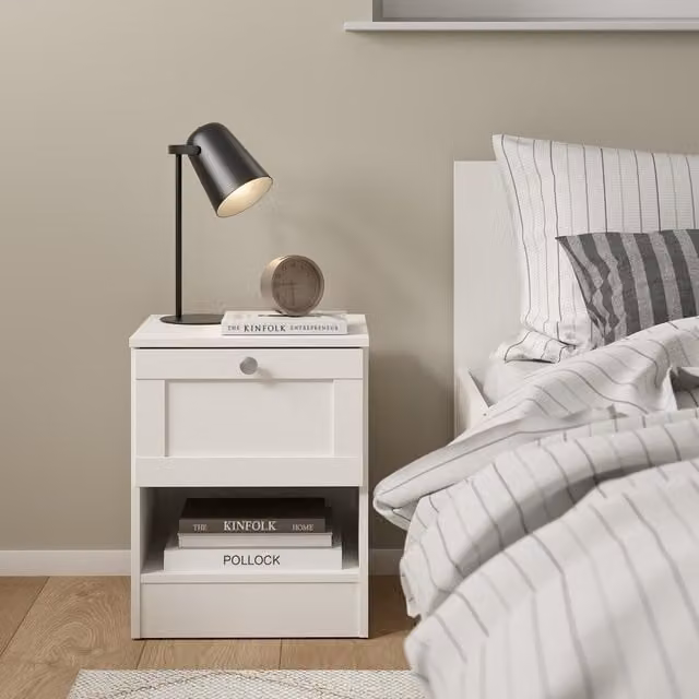 Furniture To Go Modern White Wood Nightstand