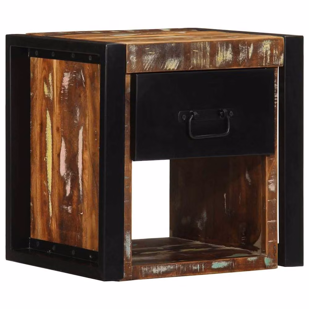 Berkfield Home Sturdy Solid Wood Bedside Cabinets, 2 Pack, Multicolour, W/D/H: 40 x 35 x 40 cm – 3