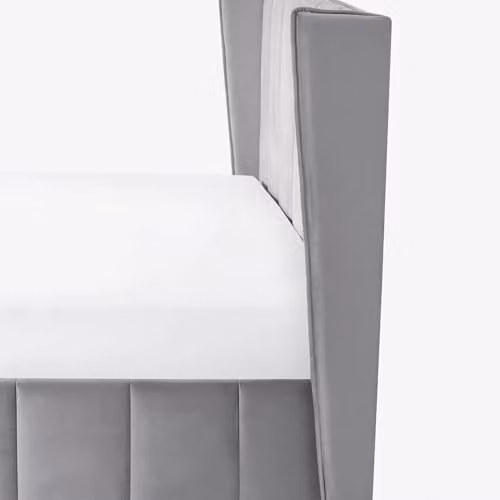 Julian Bowen Katie Grey Velvet Upholstered Lift Up Base King Size Bed Frame 180 x 200 cm – 3