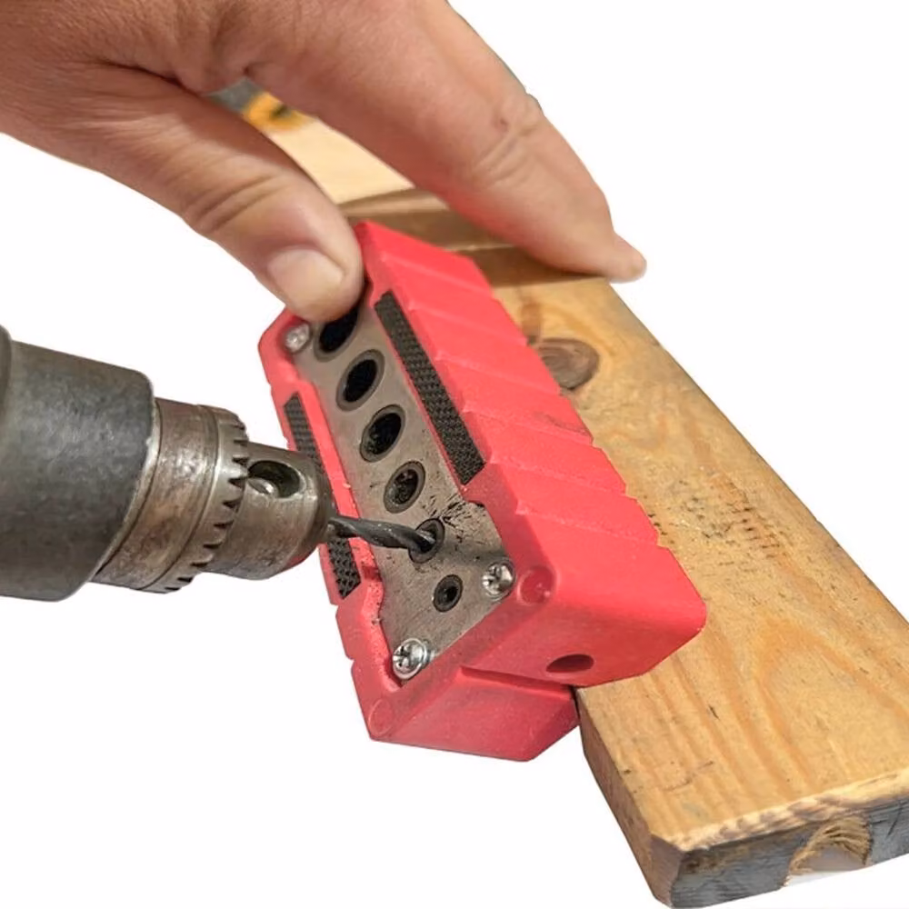 VOGREX 2mm Steel Handheld Drill Guide Jig in Red – 4