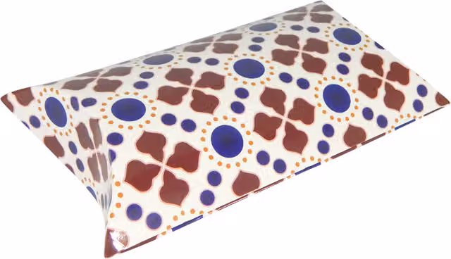 Peacock Supplies Blue and Multicolour Paper Turkish Pillow Boxes for Weddings, Birthdays and Parties