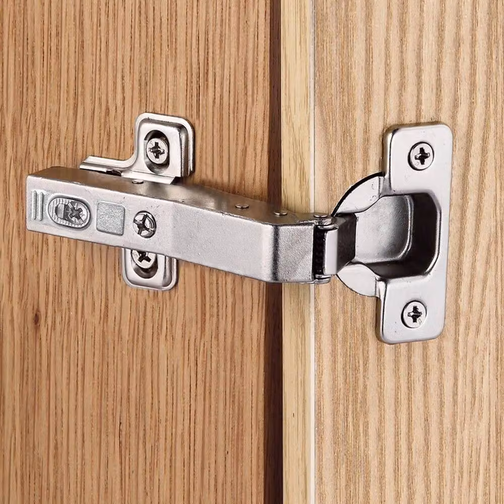 NESTLUNE 10-Piece Metal Full Overlay 35mm Soft Close Concealed Cup Hinges in Silver – 2