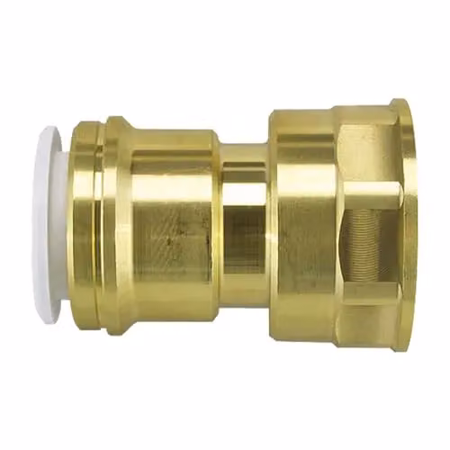 John Guest Brass Cylinder Adaptor 22 x 1 inch Female, Gold, Pack of 5 – 2