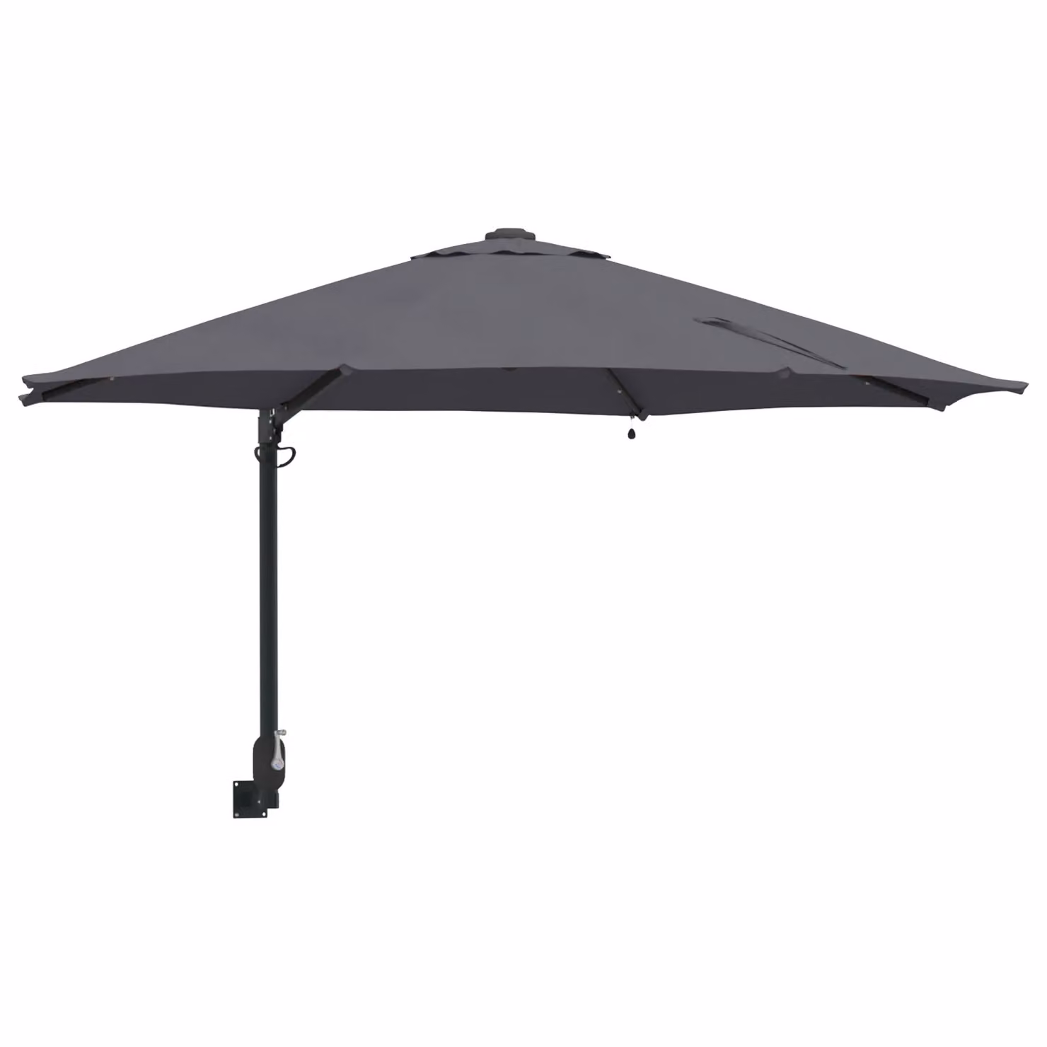 Berkfield Home Wall-mounted Garden Parasol with LEDs in Anthracite, Diameter: 248 cm – 2