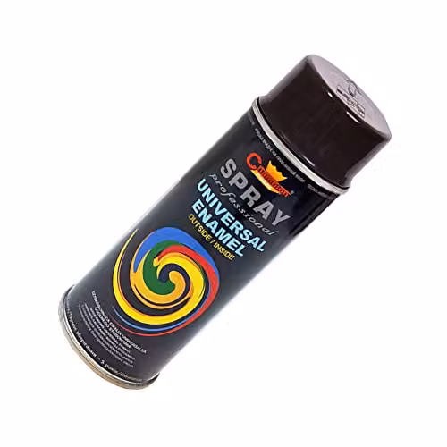 Sola Universal Gloss Enamel Spray Paint, Jet Black Glossy (RAL 9005), 2 x 400 mL – 4
