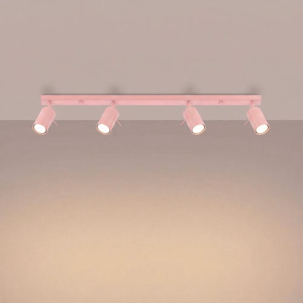 Sollux Lighting modern pink ring ceiling lamp with 4 lights, W/D/H: 80 x 16 x 6 cm – 2