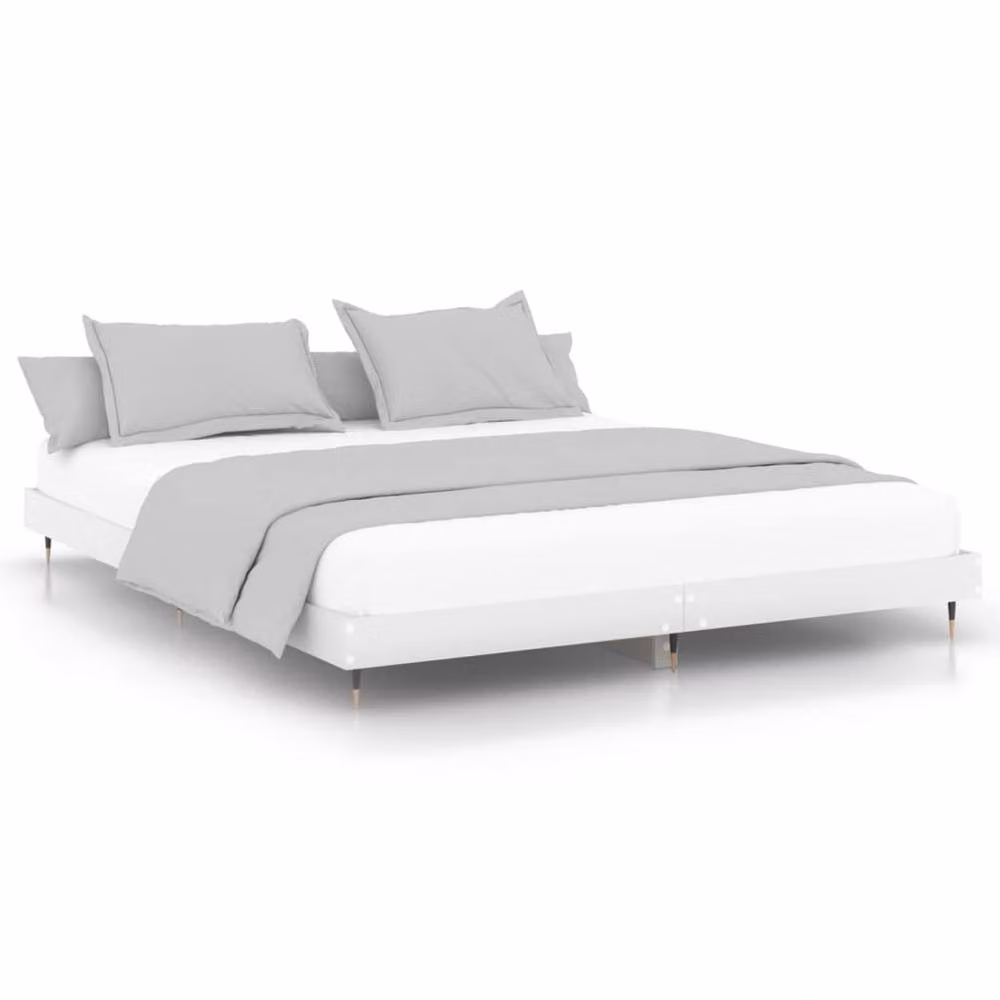 Berkfield Home Durable Bed Frame in White, W/D/H: 200 x 20 x 203 cm – 2